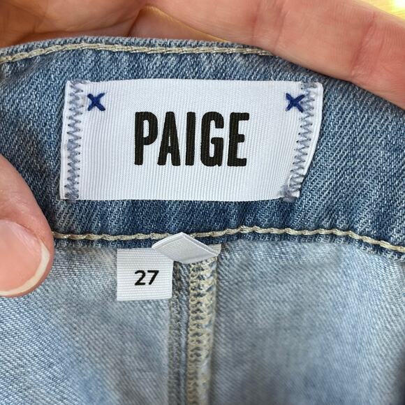 Paige Women's Light Wash Paperbag Waist Belted Crop Jeans Size 27 - Picture 6 of 9